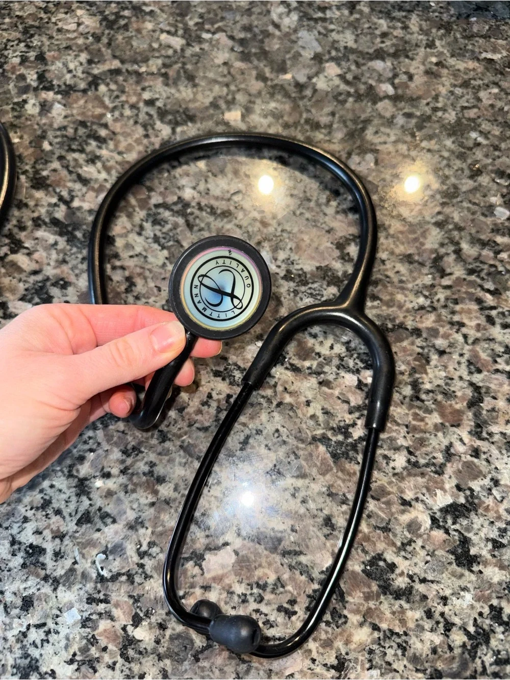 Littmann Black Stethoscope with Iridescent Chestpiece - Picture 2 of 3